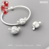 S999 Sterling Silver Cartoon Cat & Wealth God Spacer Beads for Bracelets - Pure 3D Silver Accessories