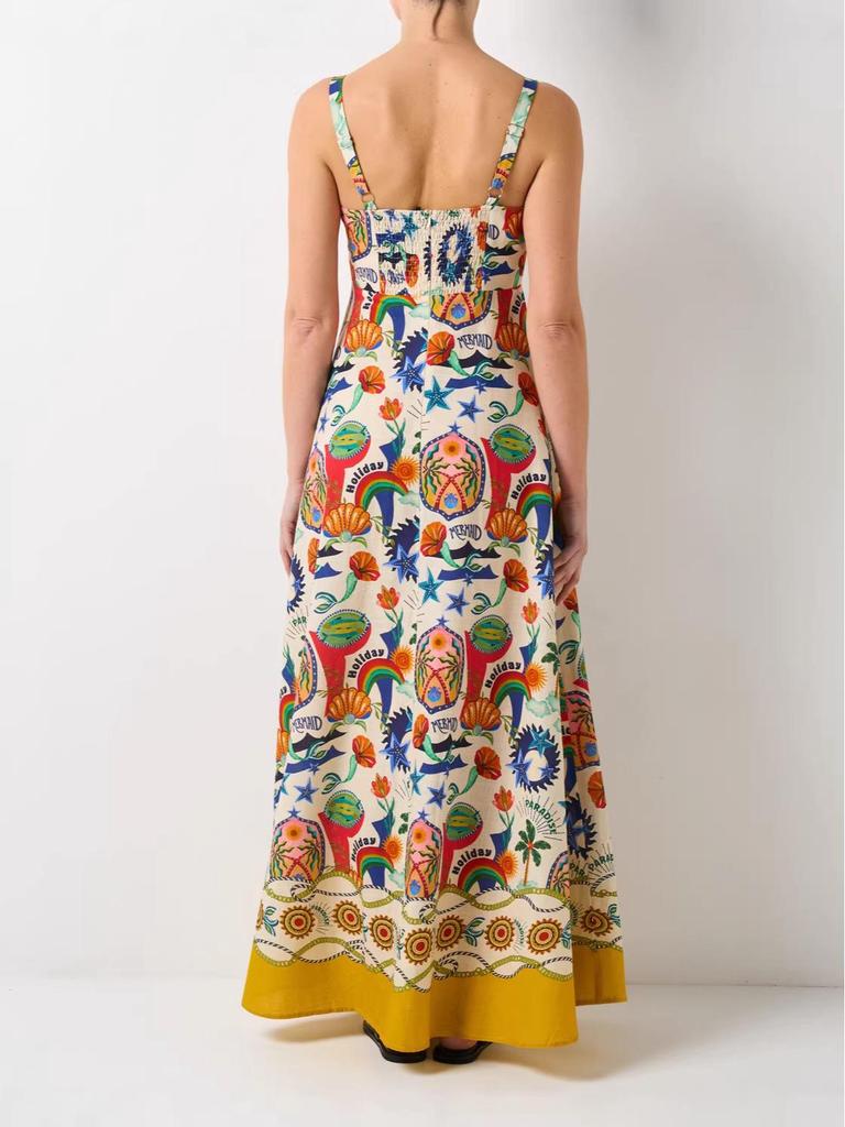 2026 Frühling Europäisch & Amerikanisch Schick Graffiti Print Weste Kleid