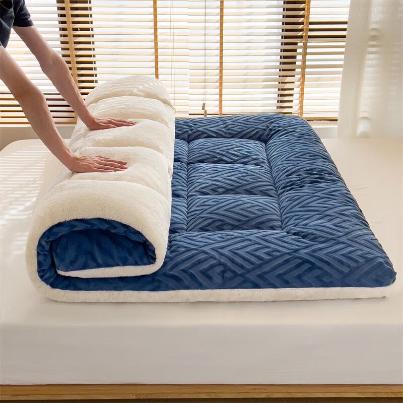Thickened Milk Fleece Foldable Mattress Topper