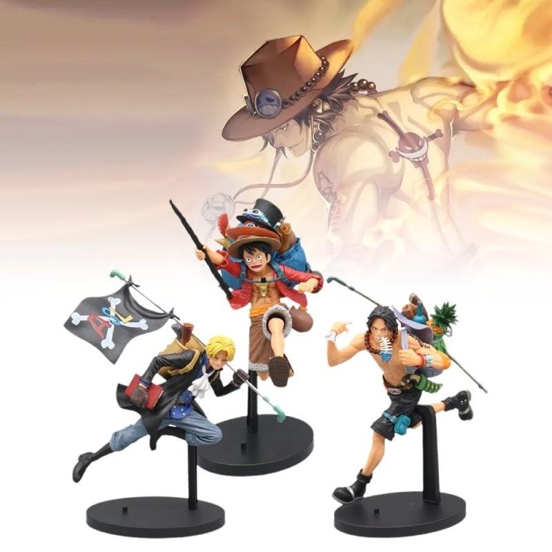 High Quality Pvc Anime Figure Set Featuring Luffy Ace And Sabo Collectible Models