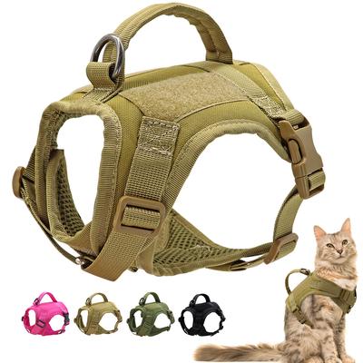 Imbracatura Tattica Militare per Gatti Pettorina in Nylon per Cuccioli Gatti con Maniglia Regolabile per Gatti Cani Piccoli Addestramento Animali Domestici Passeggiata