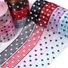 Heart Print Heart Ribbon Sheer Organza Craft Ribbon Gift Embellish Organza Tape  Garment Trim