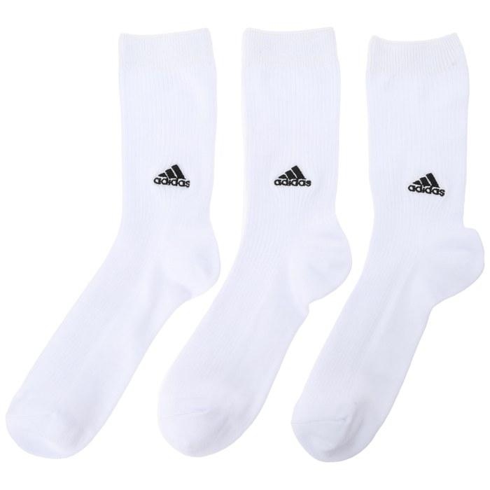 Fukuske School Socks Rib One-Point Crew Length 3-Pair Set, White