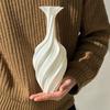 Vintage Style 3D Printed Flower Vases Swirl Pattern Minimalist Floral Decor  Tabletop Display