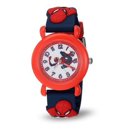 MARVEL Jungen Spider-Man Analoge Quarz-Armbanduhr mit Kunststoffarmband, Blau, Größe 16 (Modell: WMA000161)