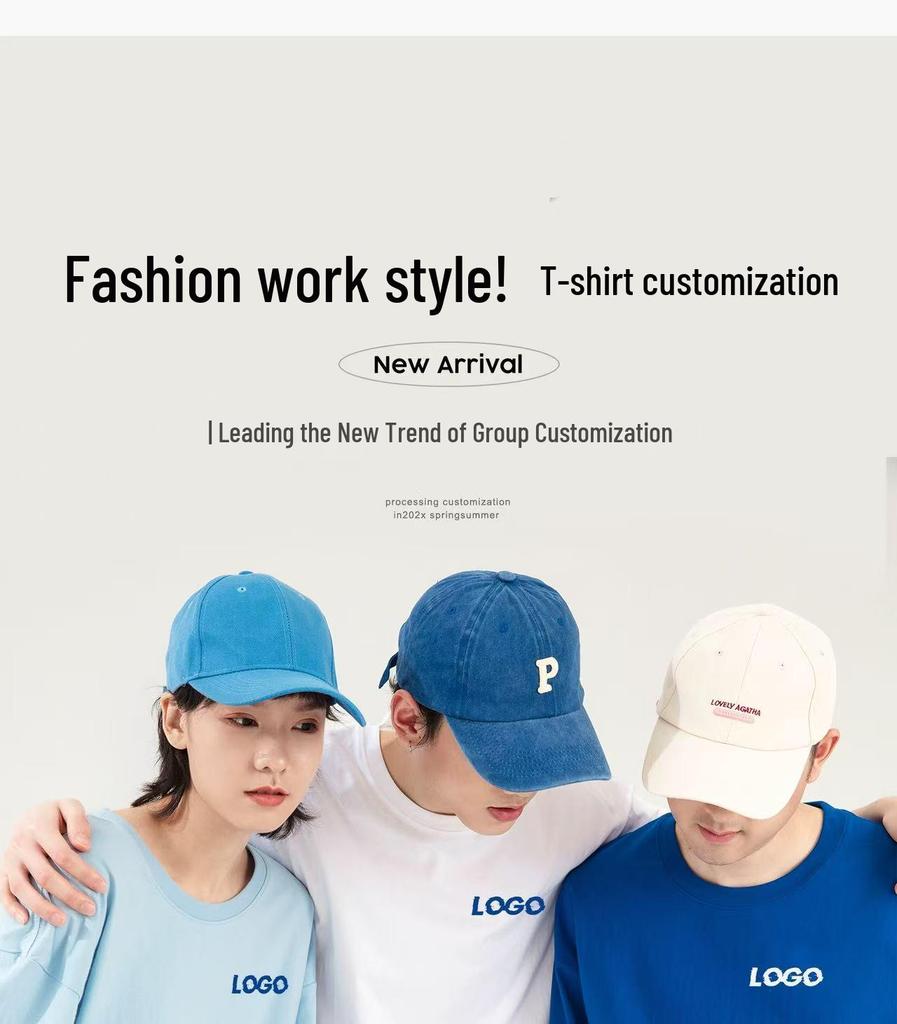 280G Reines Baumwoll-Unisex-T-Shirt mit Rundhalsausschnitt - Individuelle Logo- und Stickoptionen verfügbar