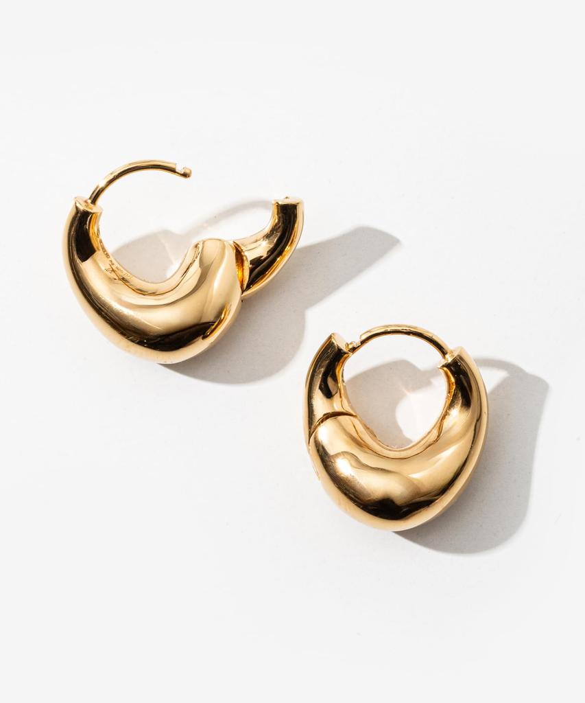 Charlotte Chesnais Hoop 23BO123VER Lips VERMEIL Earrings, Earrings, Women's, [Used]