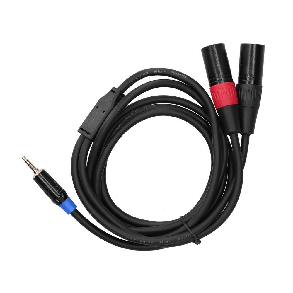 3.5mm Stereo Male 3.5mm Male To Dual 2 XLR Male Plug Male To Dual XLR Connector Audio Equipment