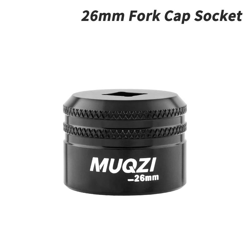 MUQZI Fork Top Cap Socket Tool 24mm 26mm 28mm 32mm Top Cap Wrench For Fork 36 38 40 26mm Black
