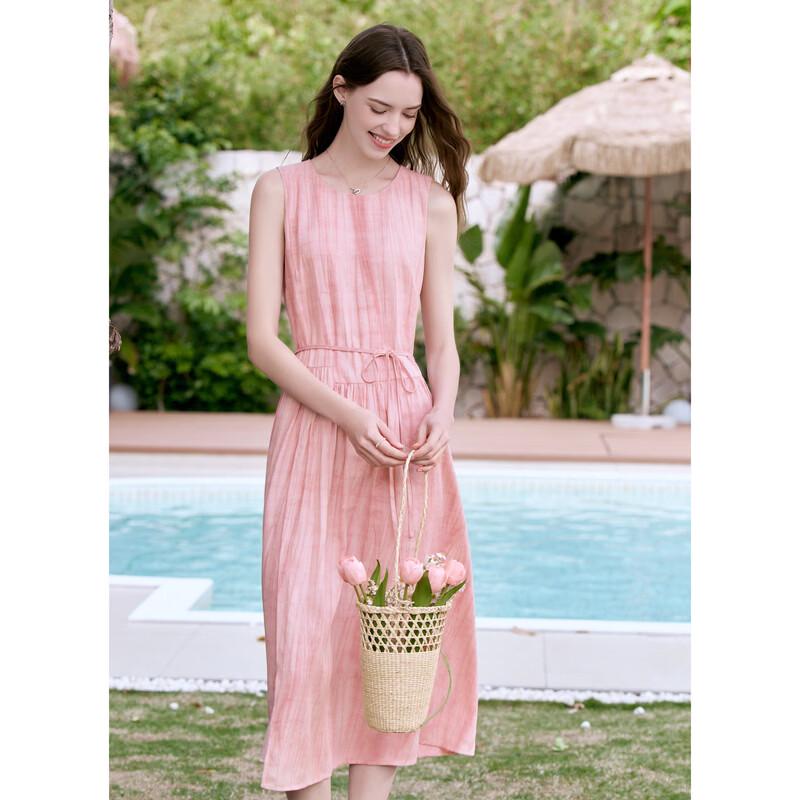 Betu Women's Mist Rose Tie-Dye Sleeveless Vest Dress