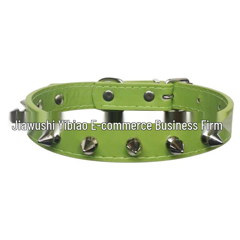Multi-Color PU Leather Dog Collar & Leash - In Stock