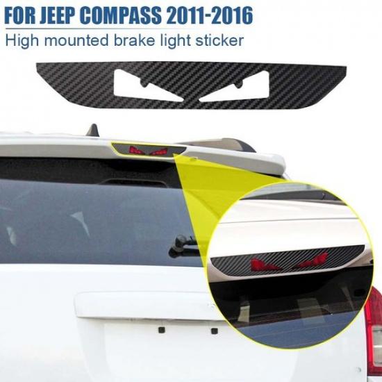 Carbon Fiber 3rd Brake Light Sticker Trim For Jeep Grand Cherokee Durango 11-20