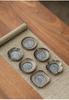 Retro Mother-of-Pearl Coaster Tea Set: Chinese Tea Knife, Anti-Scald Tea Cup Holder, Tea Ceremony Accessories.
