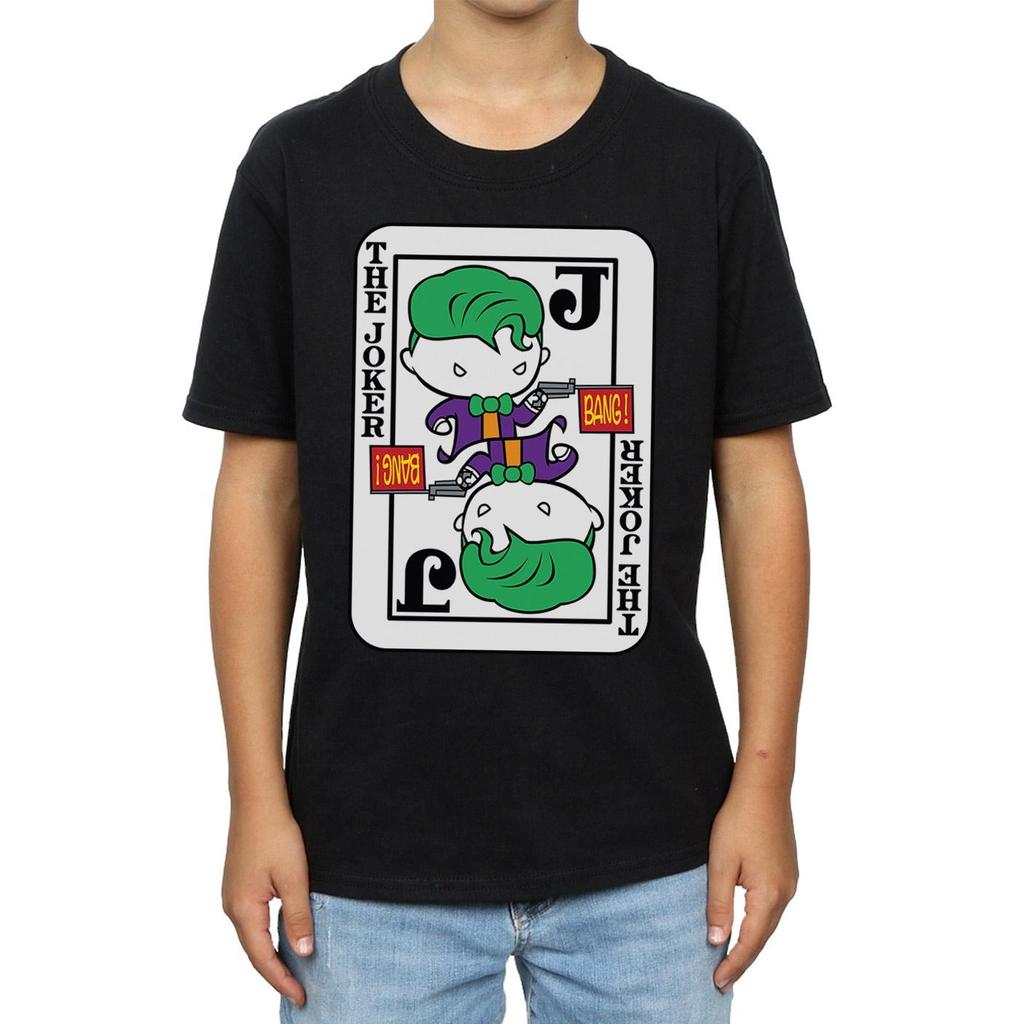 DC Comics Jungen Chibi Joker Spielkarte T-Shirt
