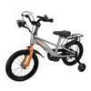 Bicicleta para niños pequeños de 14 pulgadas de acero al carbono con manillar antideslizante y sillín ajustable, con ruedas de entrenamiento.