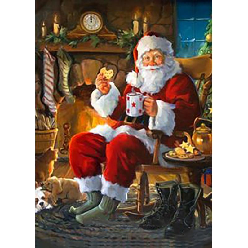 DIY 5d Diamond Painting Full Round Santa Claus Christmas Gift Diamond Embroidery Mosaic Cross Stitch Wall Art Home Decor