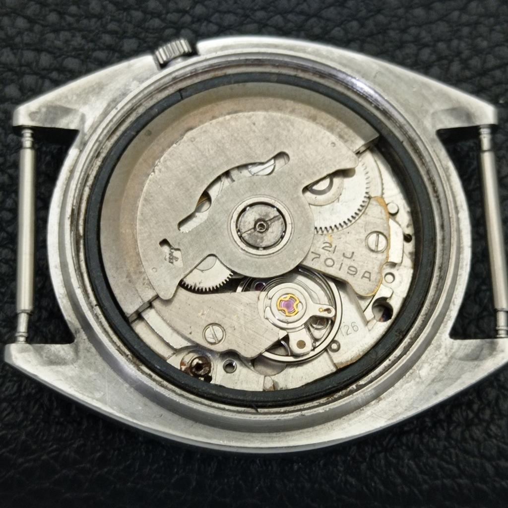 VINTAGE SEIKO 5 AUTOMATIC 7019A JAPAN MENS BLUE COLOR DIAL WATCH a701469-5 R206b-a701469