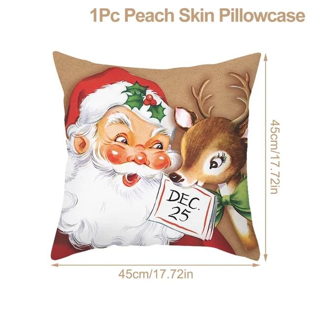 Christmas Santa Cushion Cover Decorative Pillow Cover Throw Pillow Case Home Decor Christmas Decor For Home Sofa Pillowcase