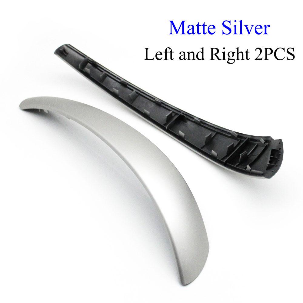 Auto Innentür Schwarz Silber Carbon Links Rechts Pull Griff Abdeckung Trim Ersatz Für BMW 1 Serie E81 E82 E87 e88