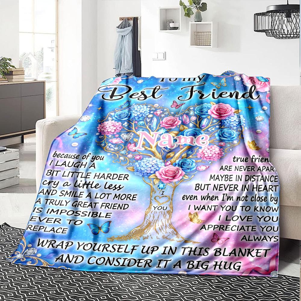 Friendship Beyond Distance Blanket Warmthful Decor Great For Sofa Couch Office Bed Picnics Four Seasons Multipurpose Digital Print Birthday Christmas