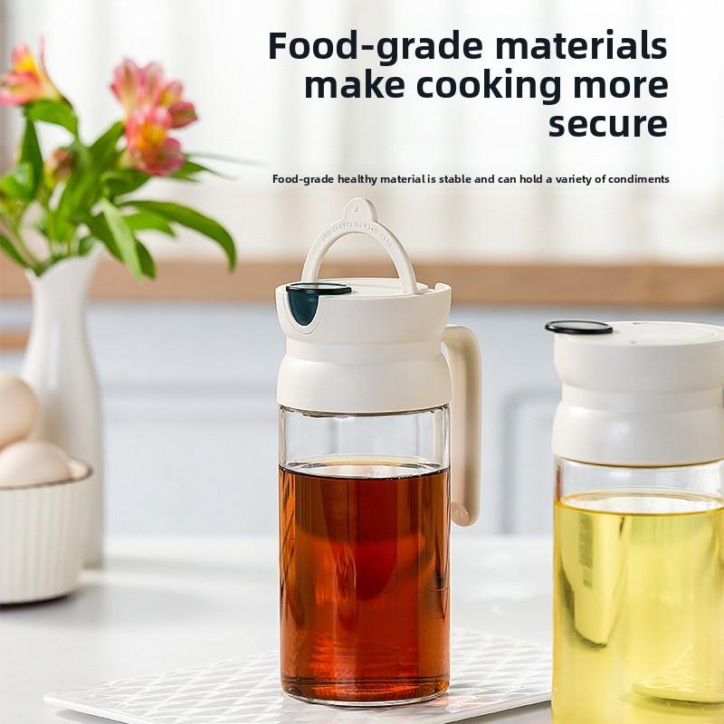 Large-capacity Leak-proof Automatic Opening and Closing Oil Control Bottle for Kitchen Household
