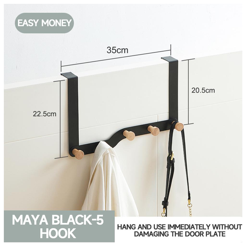 Hangers Door Back Coat Storage Rack Clothes Jacket For Entryway Bedroom
