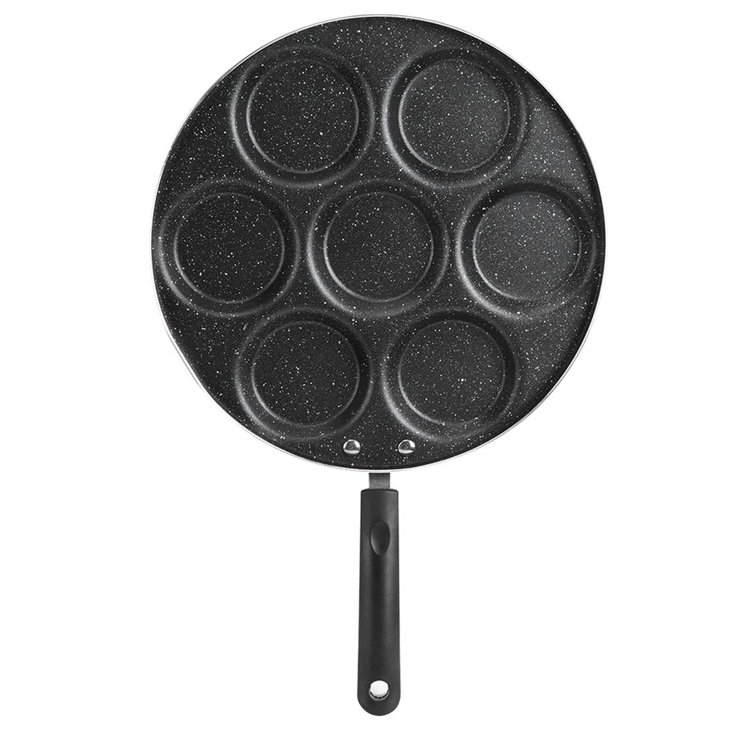 7 Holes Frying Pan Non Stick Fried Eggs Cooking Pan Burger Mold Household Kitchen Cookware