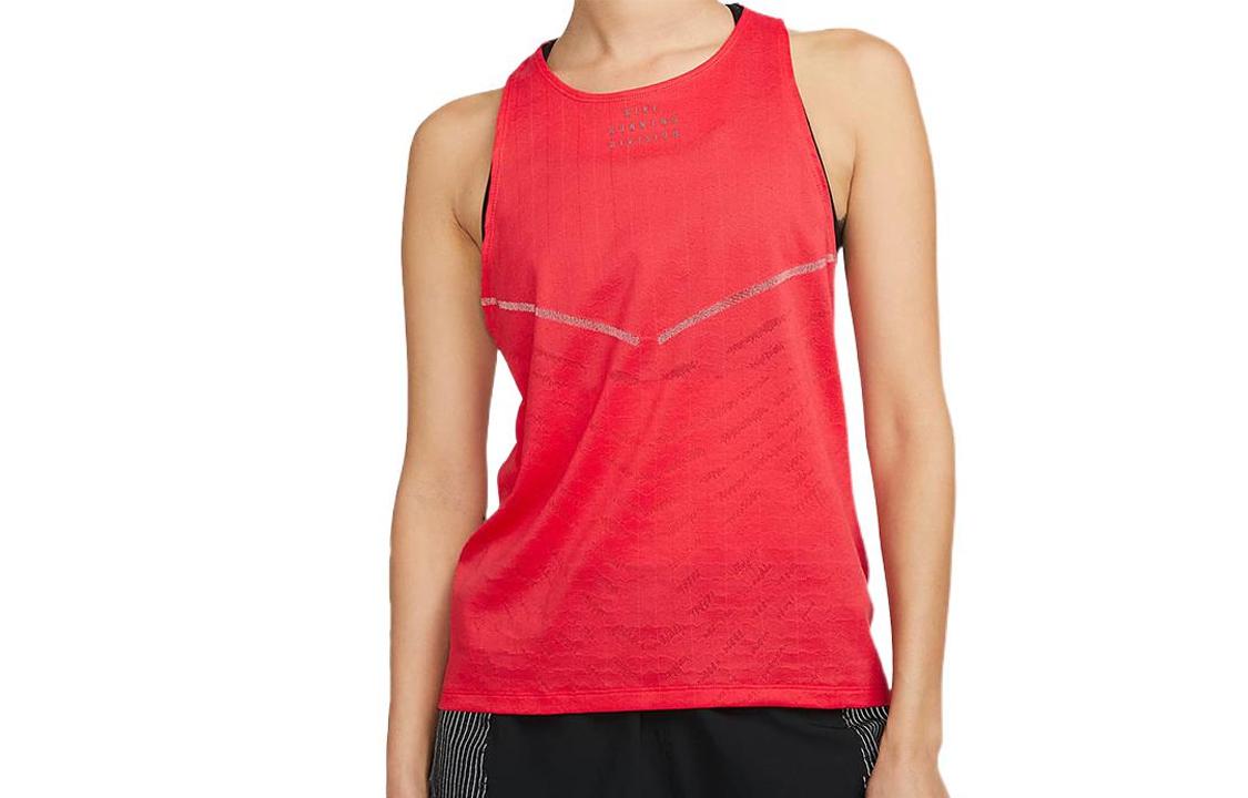 Nike Tank Tops Women s Red Crew Neck Moderate Racerback DM7559-648 XL