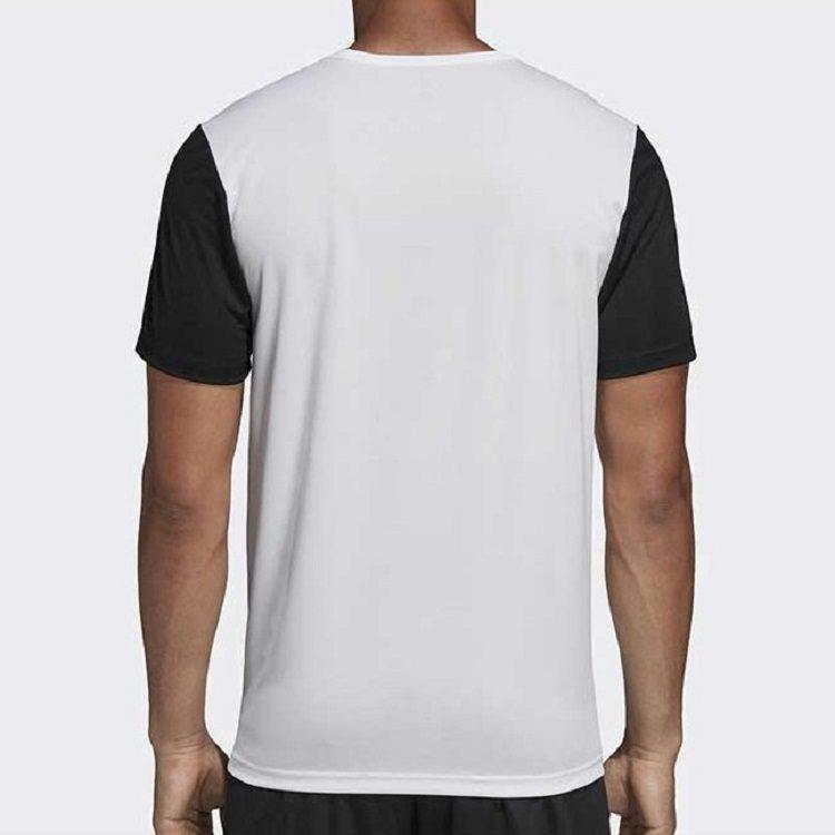 Adidas T Shirts Men's Black/White Crew Neck Moderate Straight Fit DP3234