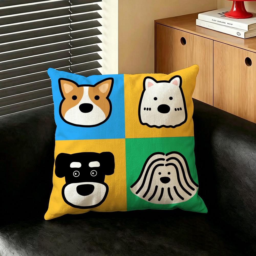 Art Cartoon simple llines ddog Cushion Cover Creative pillowcases for interior decoration office living room home Car hot