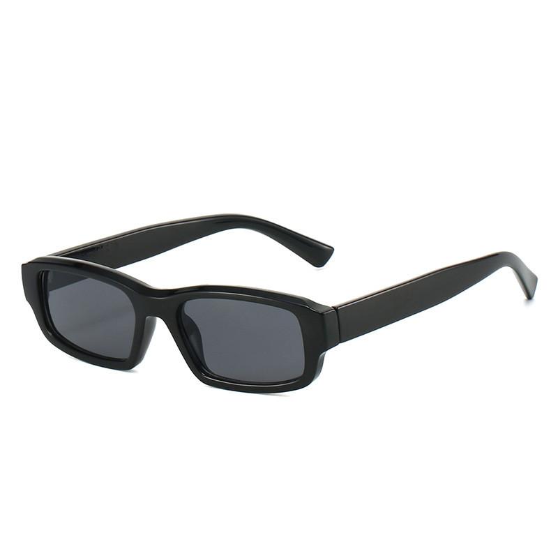 

New European Square Sunglasses With Uv400 Protection For Fashion Show And Summer Travel Black GrayLens
