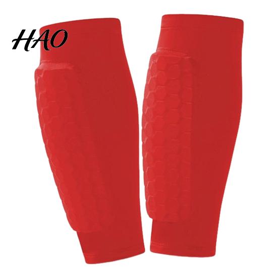 Breathable Compression Leggings Soccer Shin Guards for Kids Youth Adult Calf Hygroscopic Sleeve with Honeycomb Pads Protective Gear Football Padded