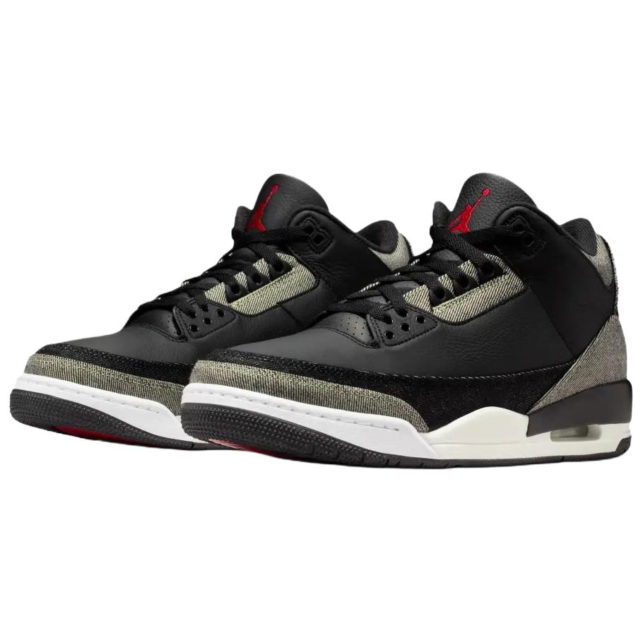 Jordan Air Jordan 3 Slip Resistant Abrasion Resistant Low Top Vintage Basketball Shoes Unisex Blue Red IR0914-400