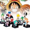 One Piece 9pcs Role Pvc Toy Model Desktop Decoration Children Gift Christmas