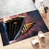 Titanic Polyester Tapijt, Zacht Binnentapijt voor Kantoorstoel, Woonkamer, Computerbureau - Decoratief Huiswerkplek Tapijt Ontwerp