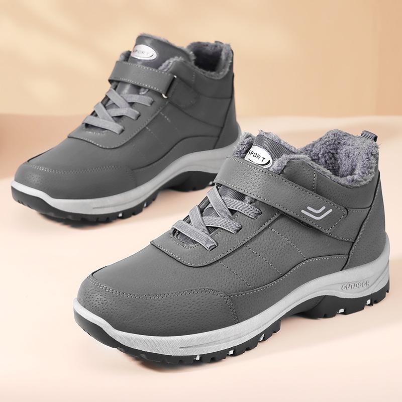 Men's shoes new winter velvet high-top snow boots thick-soled outdoor casual shoes 2025 thickened warm cotton boots