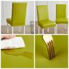 Chair Covers Waterproof for Dining Chair PU Slipcover Prevent Oil Stain, Stretch dustproof Protector Kitchen Chair cover
