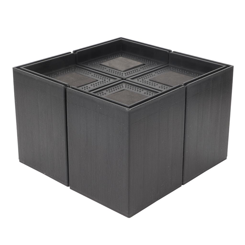 4PCS Sofa Risers Square 4in Porose Bed Lifts Furniture Risers for Fixing Small Pointy Feet Black