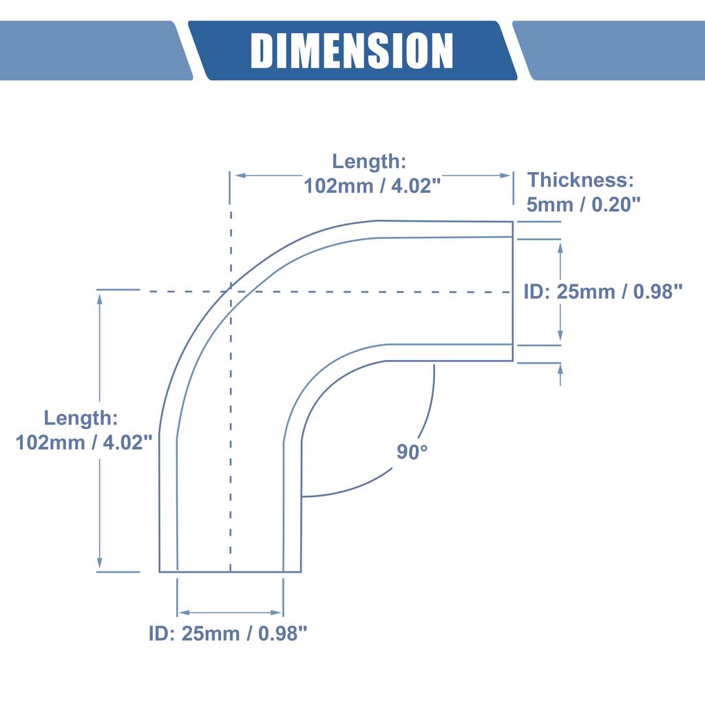 X AUTOHAUX Silicone Hose Silicone Hose Radiator Hose 1 Piece Inner Diameter 1 Inch