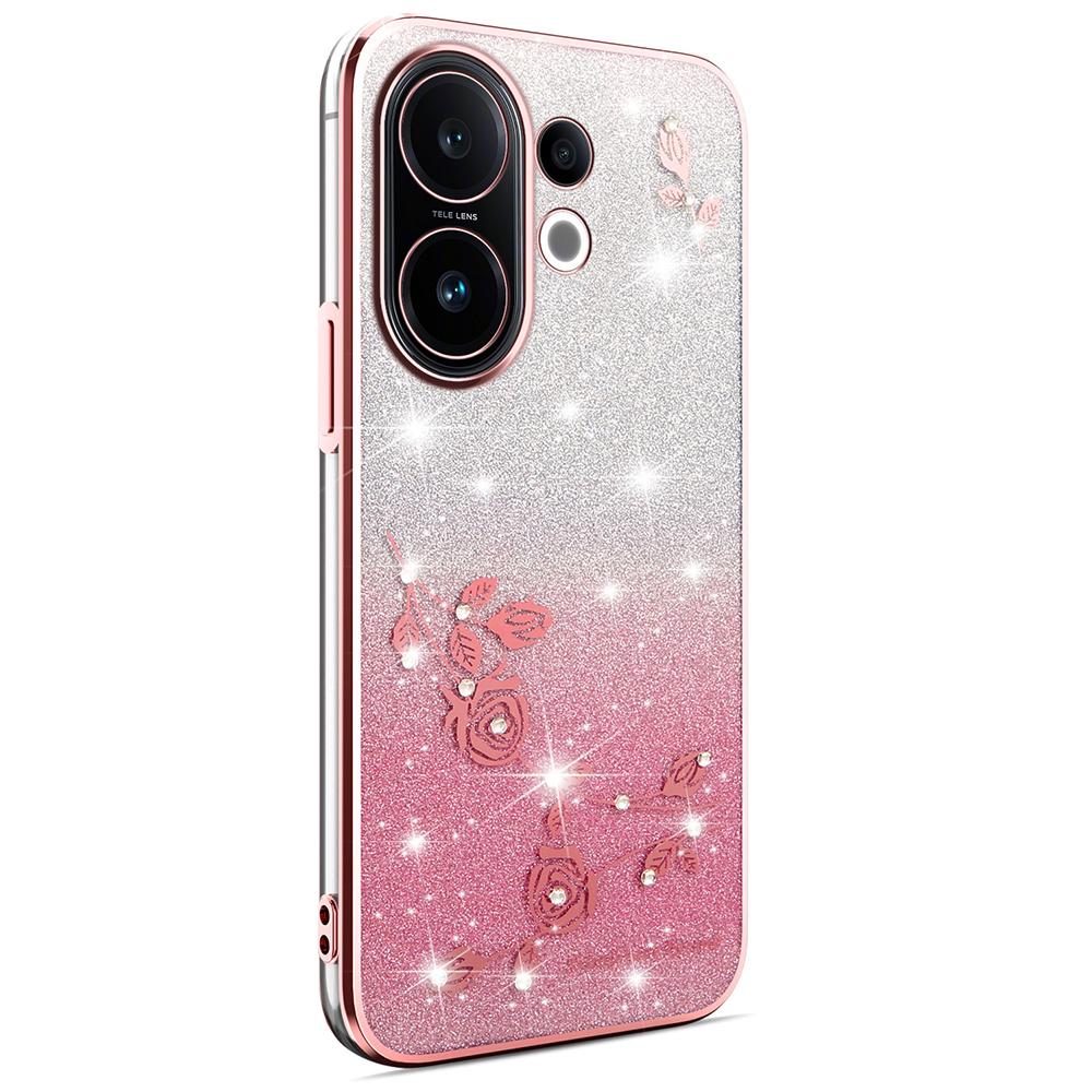 KADEM For vivo S30 5G Case Flower TPU Flexible Gradient Phone Cover