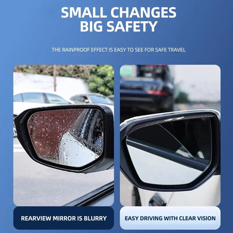 2025 Hot 2Pcs Car Rearview Mirror Rain Eyebrow Carbon Fiber For Volkswagen Tiguan Bora POLO PASSAT CC Touran GOLF Jetta Arteon T