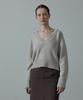 Aheule Moana Renew Wool Cropped V-Neck Knit_Beige