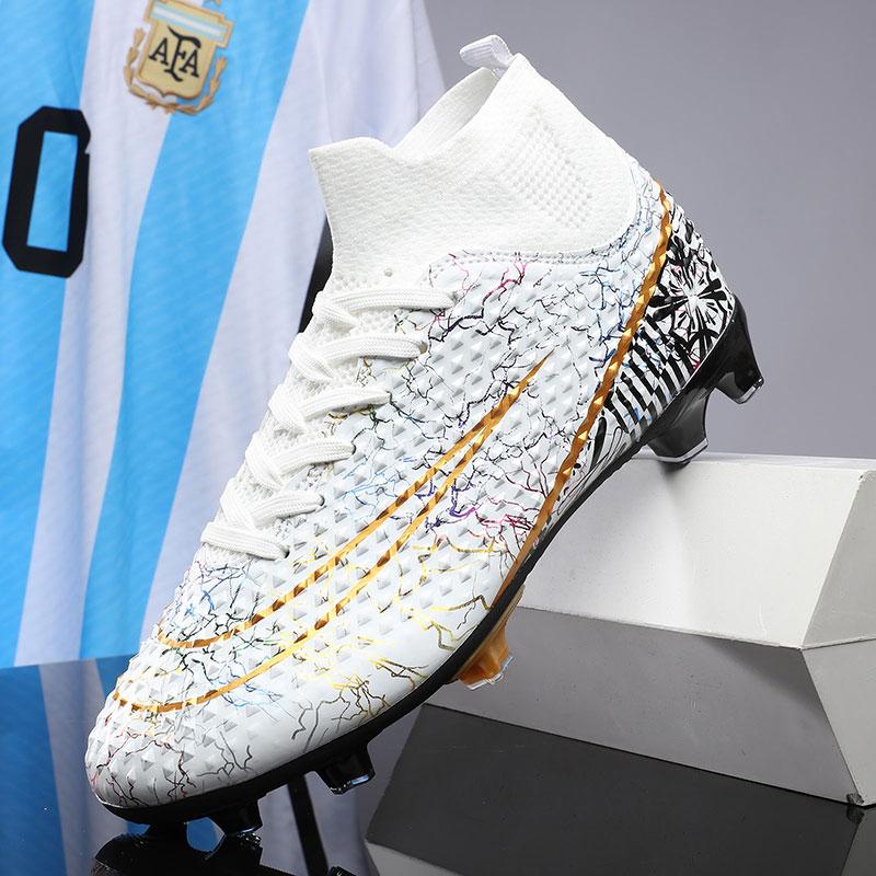 Latest Sneakers FG/TF Soccer Shoes Men's and Women's Outdoor Lawn Training Shoes Non-Slip Football Shoes Super Durable