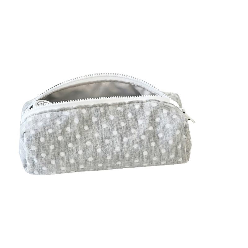 

Light Weight Fabric Pencil Case Large Capacity Pencil Bag Multipurpose Pen Pouches for Students Women School Offices Use серый