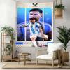 Decoração de Parede Messi Tapeçaria Arte Para Memorial de Animal de Estimação Aniversário Festa de Casamento Fundo Presente de Família