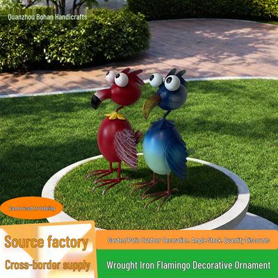 Schmiedeeiserne 3D-Flamingo-Gartenfigur - Dekoration für Hof & Wohnzimmer