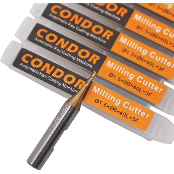 Milling Cutter And Probe Fit For Condor XC002 XP005-Dolphin XC009 Automatic Key Cutting Machines 1.0mm 1.5mm 2.0mm 2.5mm Milling Cutter Tool