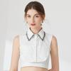 Women White Fake Collar Shirt Women's Lapel Detachable Shirt Collar Girls Sweater False Collar Lapel Blouse Tie Faux Col