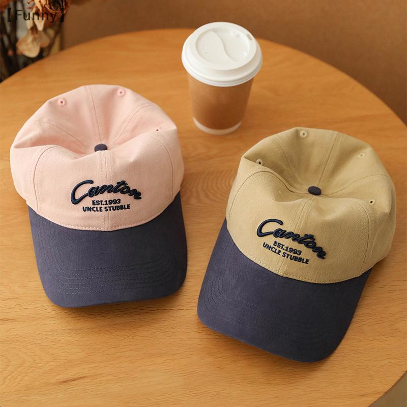 Big Head Sports Hat Women Versatile Embroidery Contrasting Baseball Cap Men Outdoor Leisure Sunshade Adjustable Hip-hop Hat