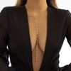Sexy Temperament Zircon Long Tassel Pendant Necklace for Women Retro Trendy Pearl Collarbone Chain Jewelry Accessories Gift